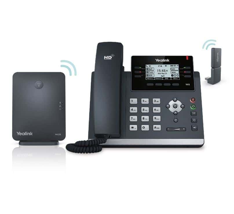 Yealink W41P, DECT desk phone W41P is a package of T41S, W60B and DECT